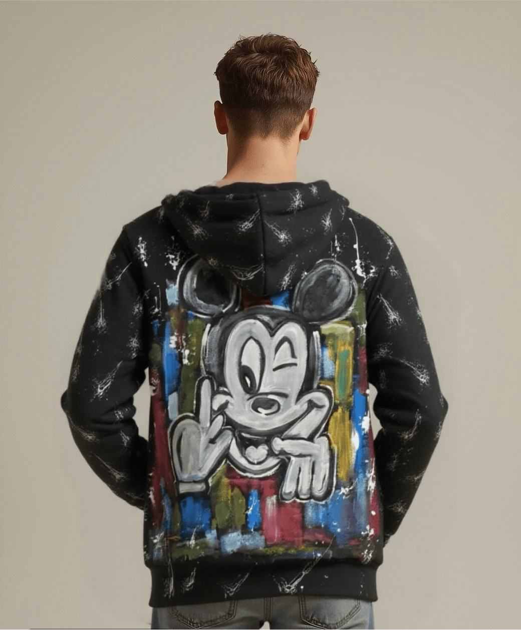 Hand painted mickey hoodie - Allabout_painting