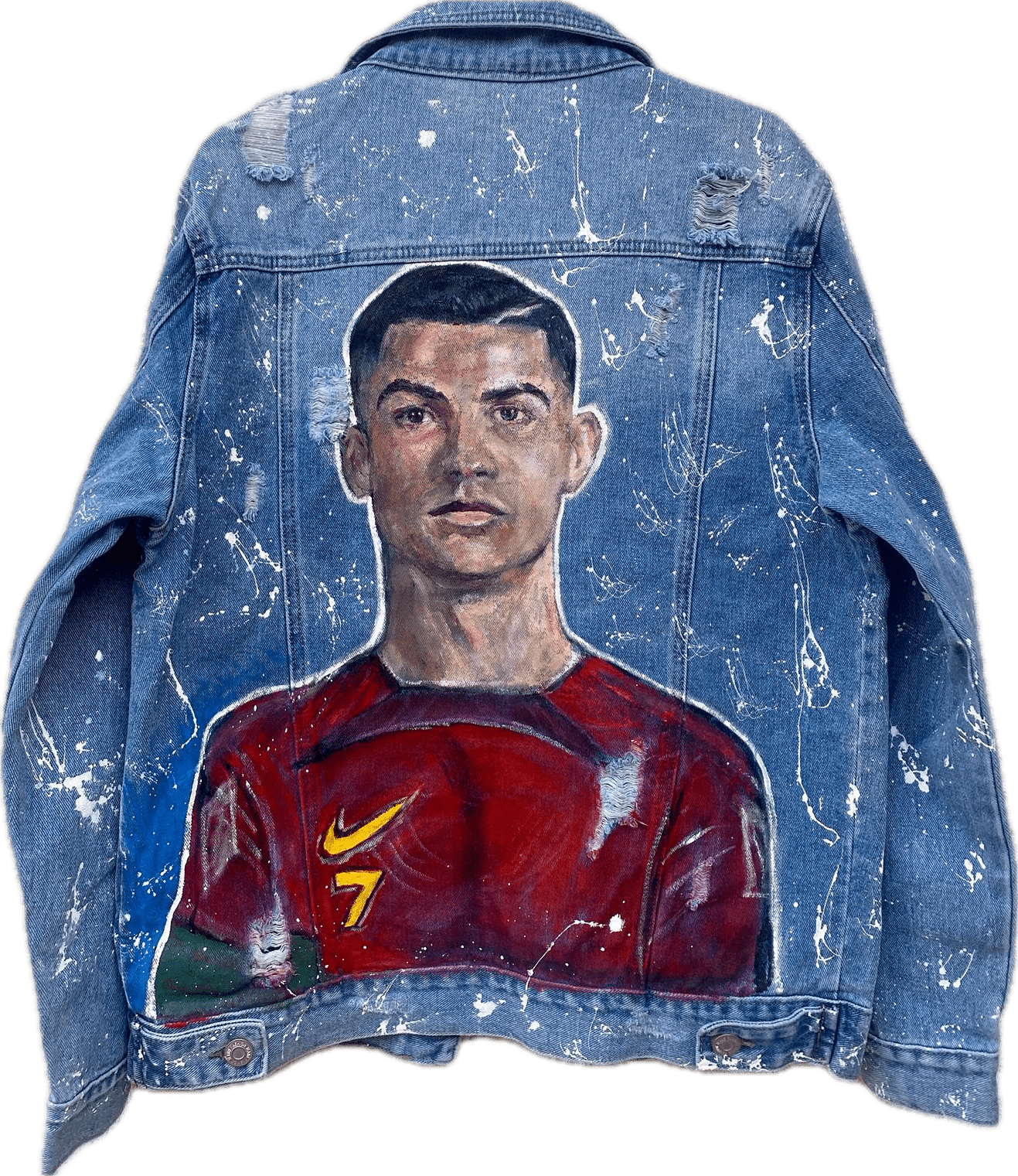 Jachetă Denim Cristiano - Handpainted Premium - Allabout_painting