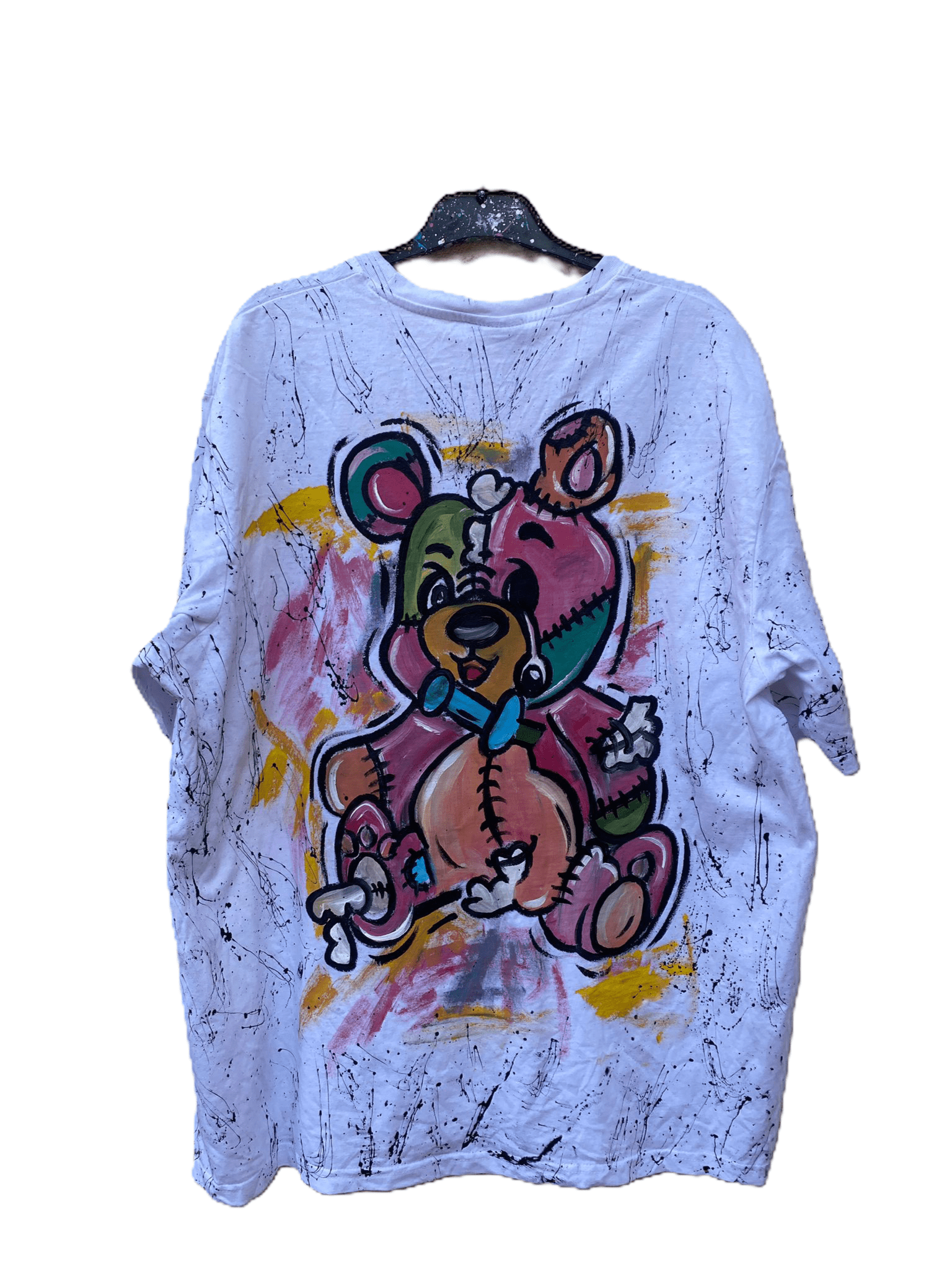 Teddy Bear t shirt Handpainted - Allabout_painting