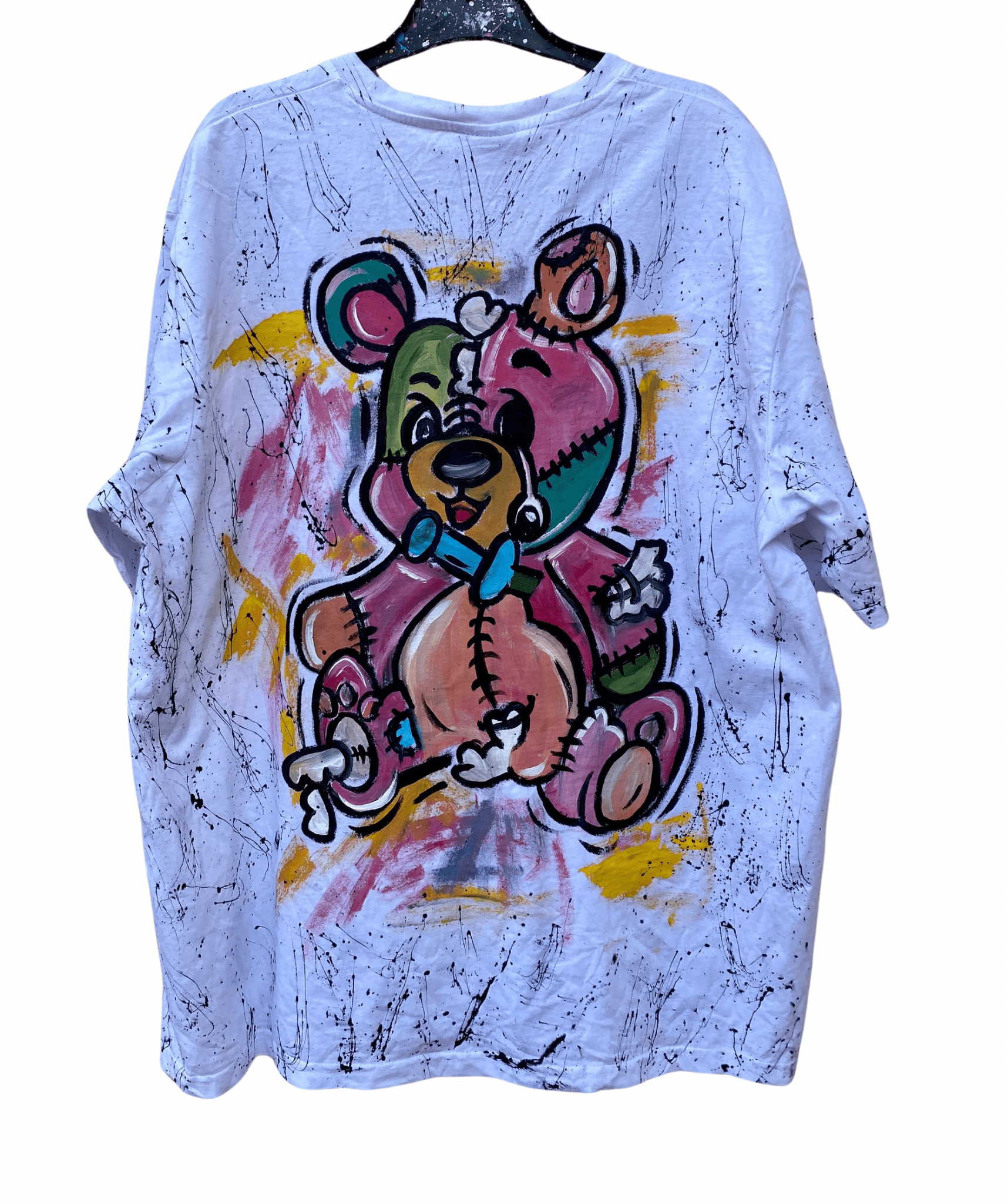 Teddy Bear t shirt Handpainted - Allabout_painting