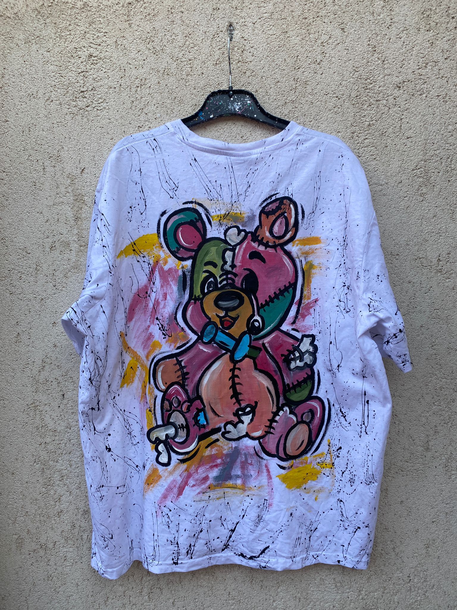 Teddy Bear t shirt Handpainted - Allabout_painting