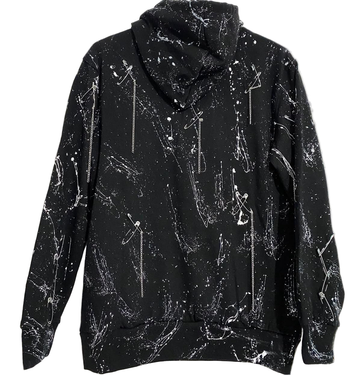 Hanorac white splash accesorizat - Allabout_painting