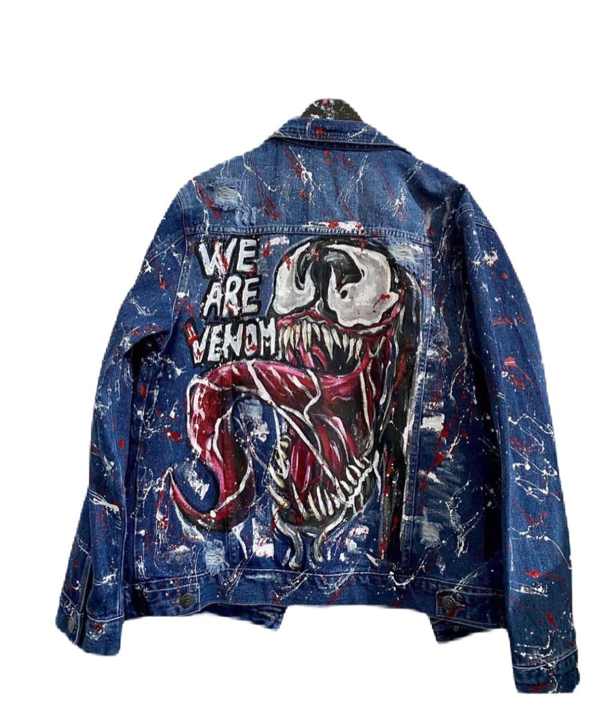 Jacheta handpainted Venom - Allabout_painting