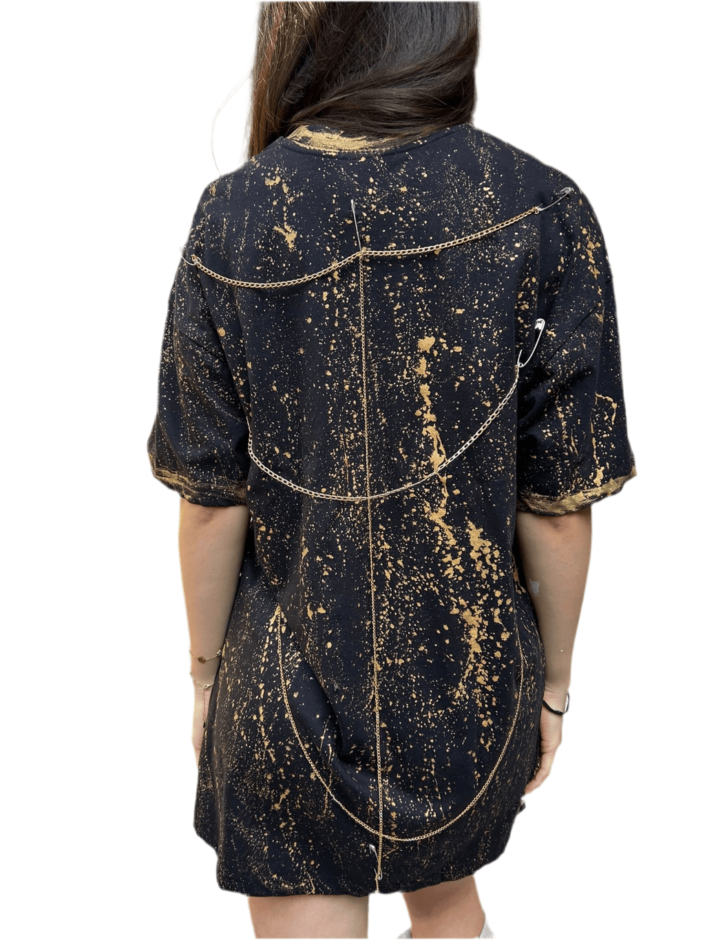 Tricou Gold Touch Oversize - Handpainted Premium - Allabout_painting